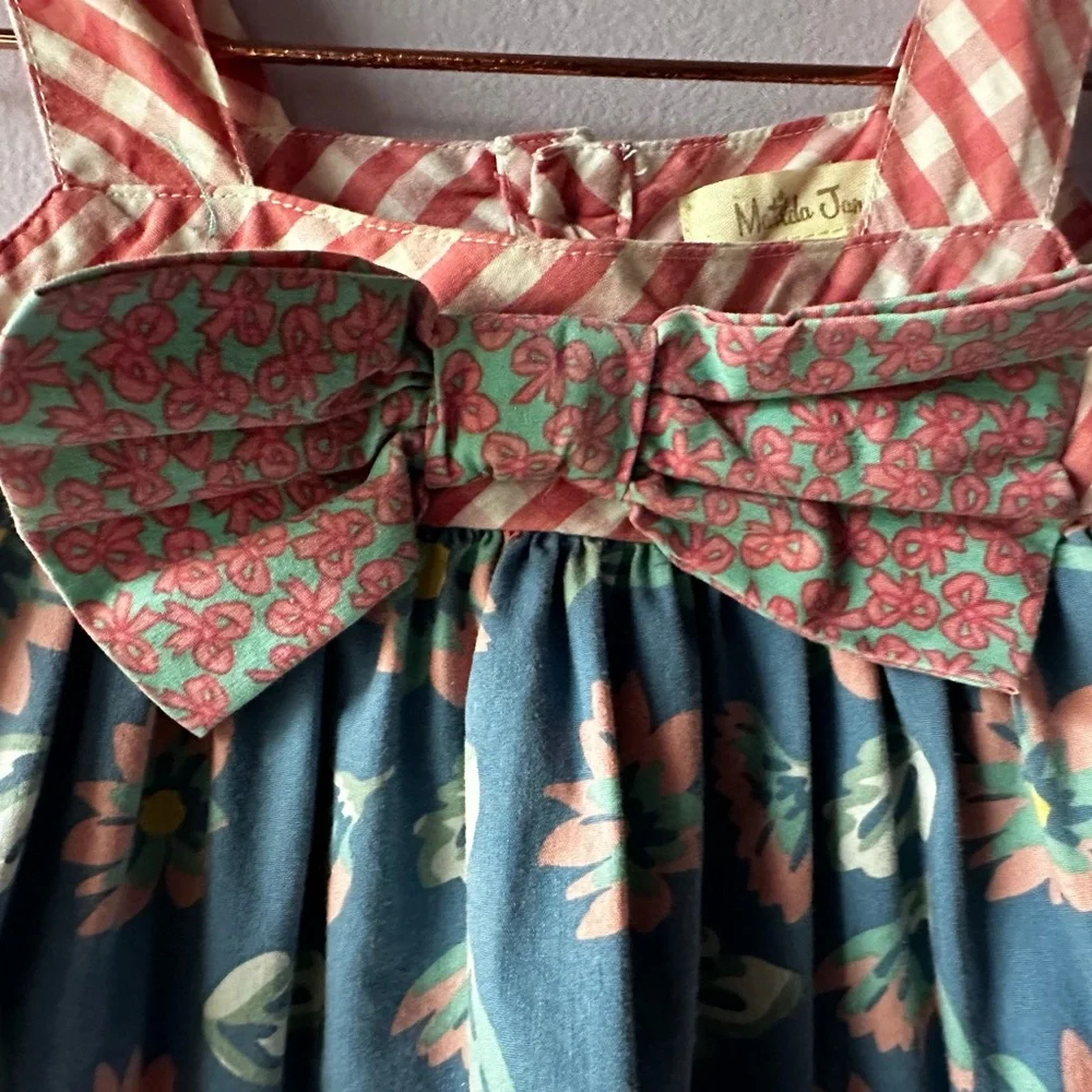 Matilda Jane Blue Floral Bow Top Size 12-18 Months - Picture 3 of 10